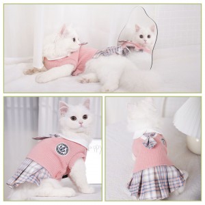 Customized Soft Comfortable Lovely Pet JK Plaid Skirt
