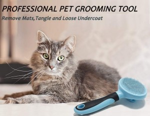 Personnaliséierten haltbar ABS Hausdéierhaar Remover Pinsel Cat Grooming Tools