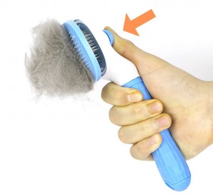 Персонализирани самопочистващи се инструменти за подстригване на домашни любимци Четка за отстраняване на косми от кучета