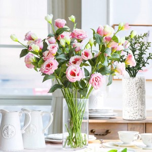 Vasos cilíndricos de vidro transparente, mesa de flores, vaso de casamento, decoração de casa