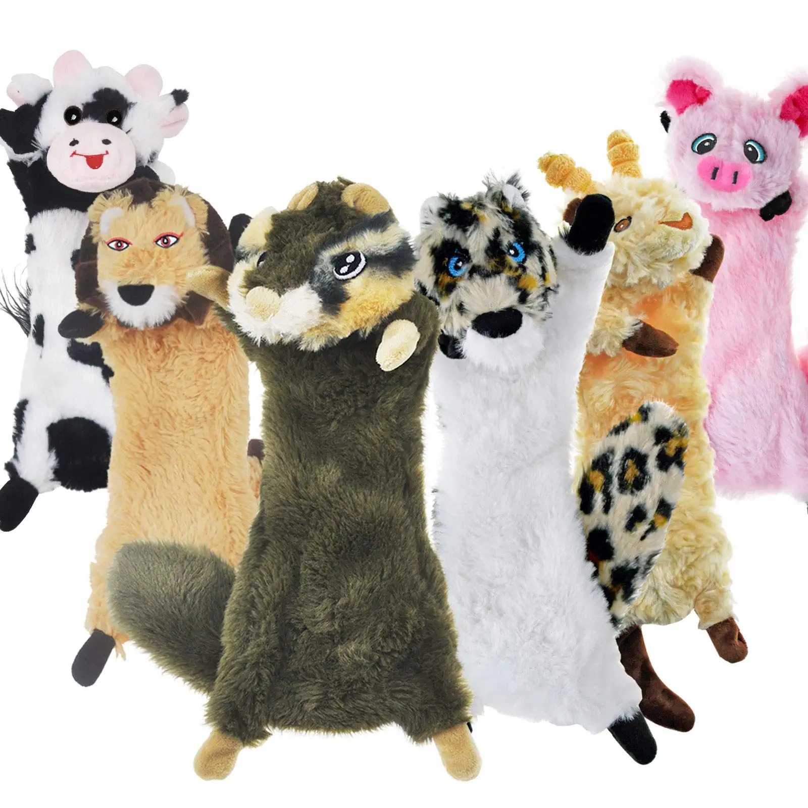 Plush Cute Animals Natuerlike Puppy Toys foar teething Pet Toys Squeak