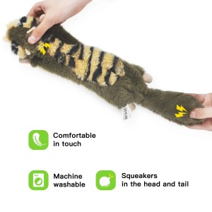 Tohing Pet Toys Squeak အတွက် Plush ချစ်စရာတိရစ္ဆာန် သဘာဝခွေးရုပ်ကလေးကစားစရာများ