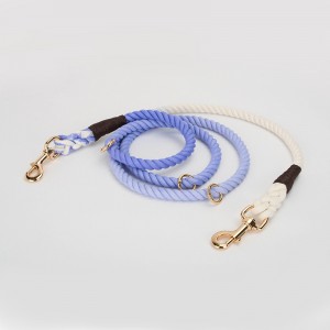 بند طناب نخی لوکس بند حیوان خانگی رنگی شخصی سازی شده دست ساز سگ طناب دار با دو قلاب محکم