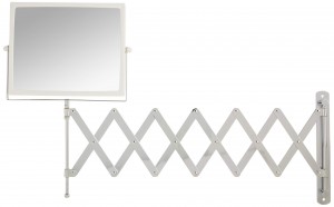 Specchio girevole su due lati per montaggio a parete, estensione con ingrandimento 5x, decorazione per la casa