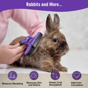 Anpassad självrengörande Slicker Pet Hair Remover Borste