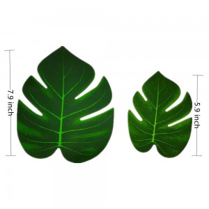 人工ヤシの葉グリーンフェイクモンステラ植物ハワイアンホームデコレーション