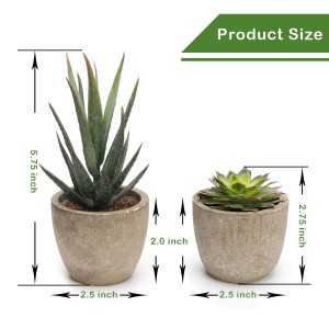 Plantes succulentes artificielles en pot, faux cactus, décoration de maison