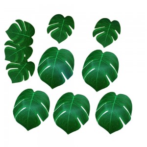 Kunstmatige palmbladeren groene faux monstera planten Hawaiiaanse huisdecoratie