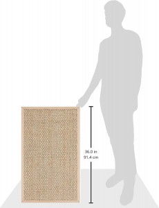 Natural Fiber Non-Slip carpet Border Basketweave Seagrass Accent Rug Floor Decor