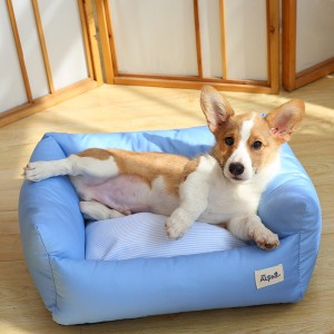 Luksusa kokvilnas mīksta ērta ortopēdiska suņu gulta