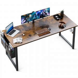 Veliki pisaći stol za računalo Kući Posao Uredski stol s torbom za pohranu Kuka za slušalice