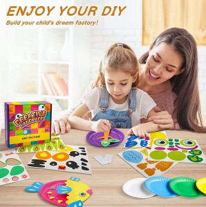 30Pcs Round Paper Plate Art Kit for Kids Education Gifts