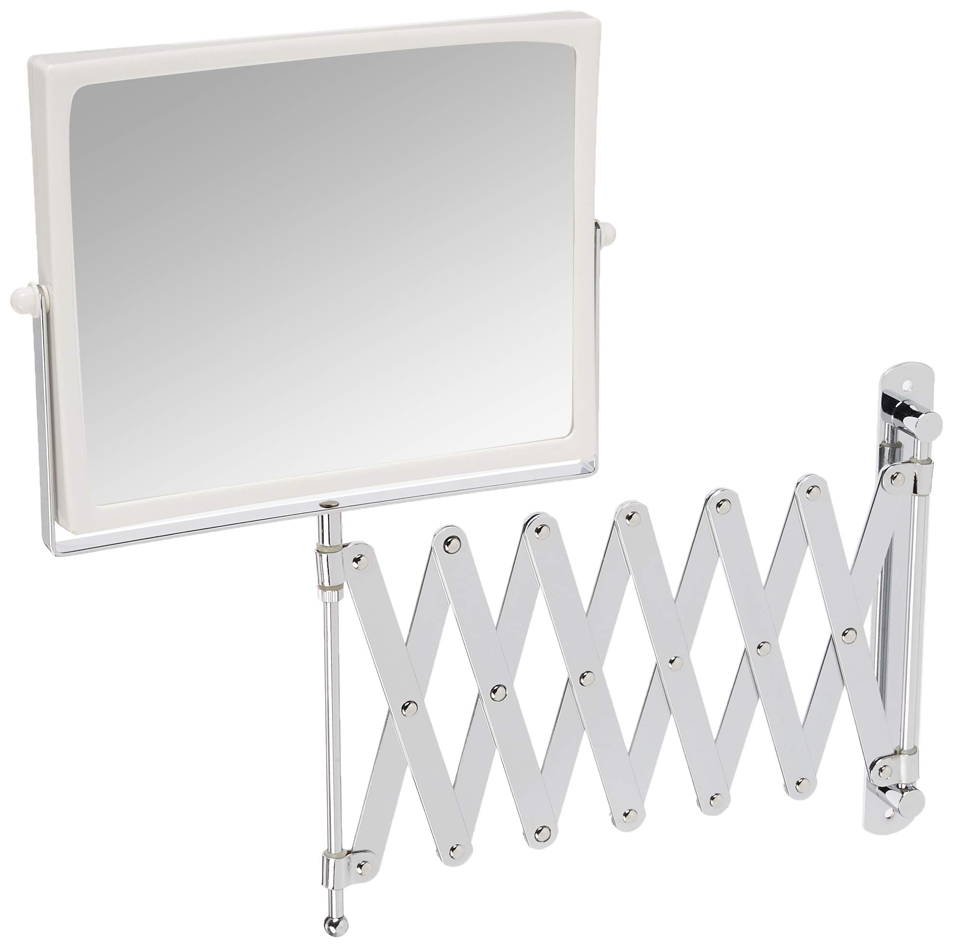Espejo giratorio de dos caras para montaje en pared, extensión de aumento 5x, decoración del hogar