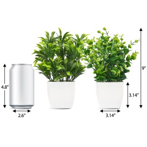 Fake Artificial Potted Plants Plastic Eucalyptus Home Desk Greenery Decoration