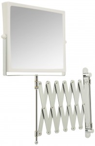 Dvostransko vrtljivo ogledalo za pritrditev na steno, 5-kratna povečava, podaljšek za domačo dekoracijo