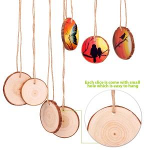 Természetes fa szeletek kézműves fa készlet fából készült körök barkácsolás kézműves kézműves