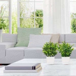 រុក្ខជាតិផើងសិប្បនិម្មិតក្លែងក្លាយ ផ្លាស្ទិច Eucalyptus Home Desk Greenery Decoration
