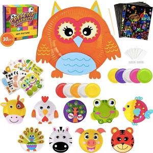 Wholesale High Quality Punch Needle Embroidery Supplier –  30Pcs Round Paper Plate Art Kit for Kids Education Gifts – MU Group