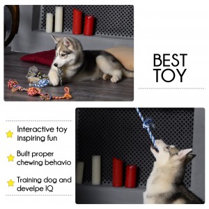 Mainan Tali Kapas yang boleh dibasuh untuk Anjing kecil