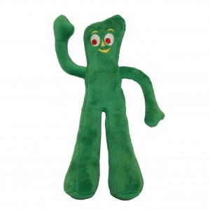 Brinquedo de cachorro cheio de pelúcia verde, 9 polegadas