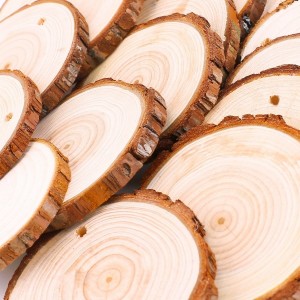 Natural Wood Slices Craft Wood Kit Puiset ympyrät Tee itse taidekäsityöt