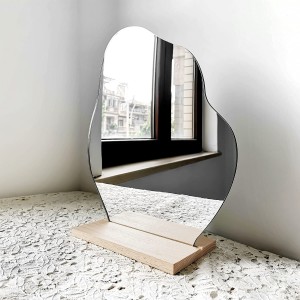 Эстетикии Room Ороиши Мизи Оинаи номунтазам Frameless Зеркало абри асимметрӣ