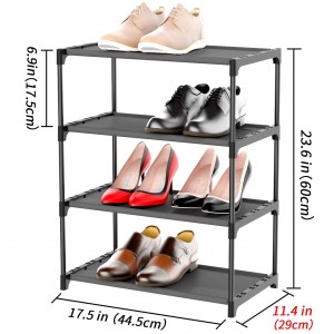Giá để giày nhỏ 4 tầng Bộ sắp xếp lưu trữ có thể xếp chồng lên nhau cho lối vào