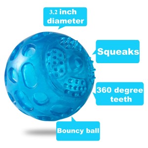 3.2 inch Rubber Squeak Pet Dog Balls