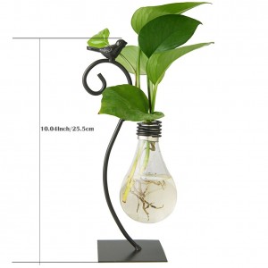 Desktop Glass Planter Hydroponics Vase Bulb Vase სახლის დეკორი