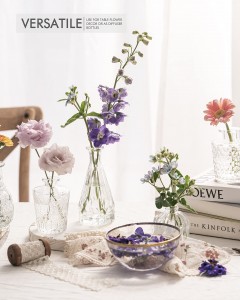 Glêzen Bud Vase Clear Bud Vases yn Bulk Home Table Flower Decor