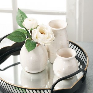 Ceramic Vase Set Modern Farmhouse Home Flowers Décor