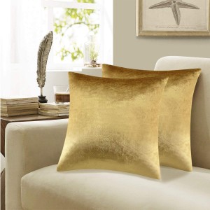 Gold Velvet Decorative Throw Pillow Covers Home Sofa Bed Cushion Case