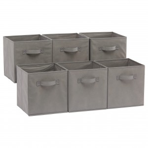 Organizador de cubos de armazenamento de tecido dobrável alças cestas caixas decoração de casa