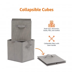 Collapsible Fabric Storage Cubes Organizer Handles Baskets Bins Home Decor