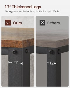 Meja Kopi Meja Koktail 2 Tingkat Meja Tengah dengan Rak Jaring Kaki Dapat Disesuaikan