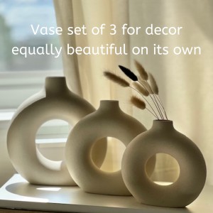 Белая керамическая ваза для пончиков Современный домашний декор в стиле бохо