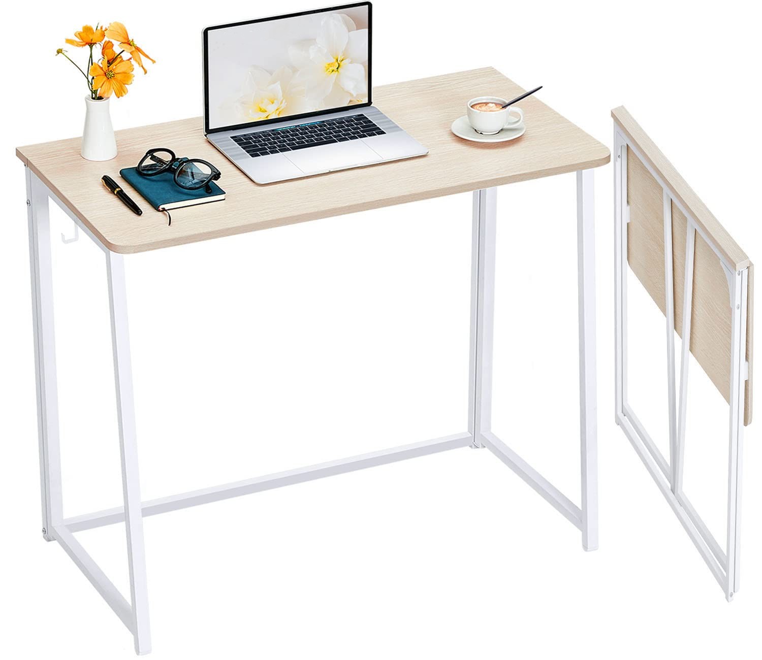 Li jintwew Desk Żgħar Foldable Desk Iffrankar ta ' l-Ispazju tal-Kompjuter Kitba Workstation Home Office