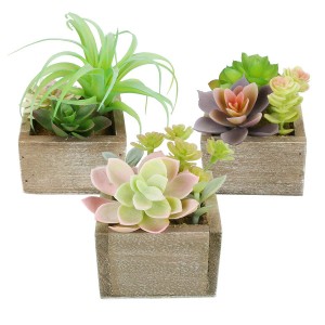 Plantes succulentes artificielles en pots, mini fausses plantes, décoration de bureau à domicile