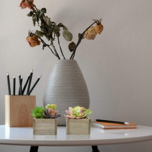 Mesterséges pozsgás növények cserépben Mini faux növények otthoni íróasztal dekoráció