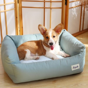 Luksusa kokvilnas mīksta ērta ortopēdiska suņu gulta