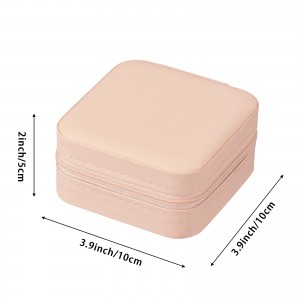 PU Leather Small Jewelry Boxes Travel Portable Organizer Storage Holder Case