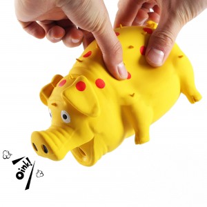 Grunting Pig Dog Toy چې د وړو متوسط ​​​​لویو سپیو لپاره د ژړا رنګ کوي