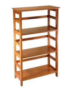 Wood Studio Ho boloka lishelefo tsa lehong Tall Book Rack Multipurpose Storage Display Shelf