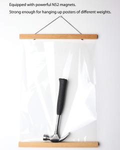 Magnetic Poster Hanger Frame Teak Wood Canvas Artwork Wall Photo Dekorasyon