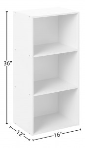 Basis 3-Tier Bookcase Regaler Display Stockage Regaler Home Decor Miwwelen