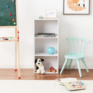 Basic 3-Tier Bookcase rhawv Zaub Cia Txee Lub Tsev Decor Furniture