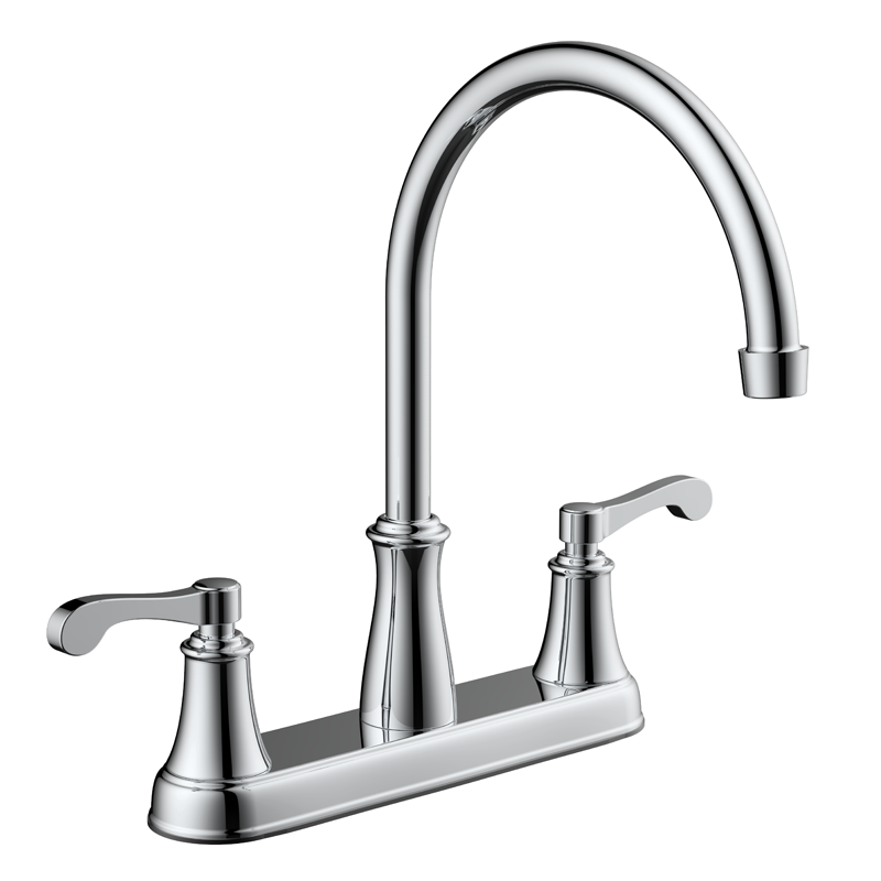 009 Twin handle 8″ kitchen faucet Chrome sink faucet Featured Image