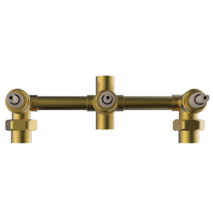Three handle tub and shower faucet Non pressure balance valve faucet