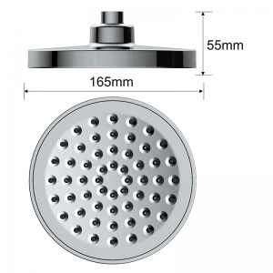 4734 Single setting rain shower Soft self-cleaning TPR nozzles Plated faceplate showerhead