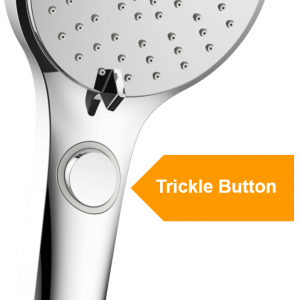 Trickle button 3F handheld shower Plated face plate handshower